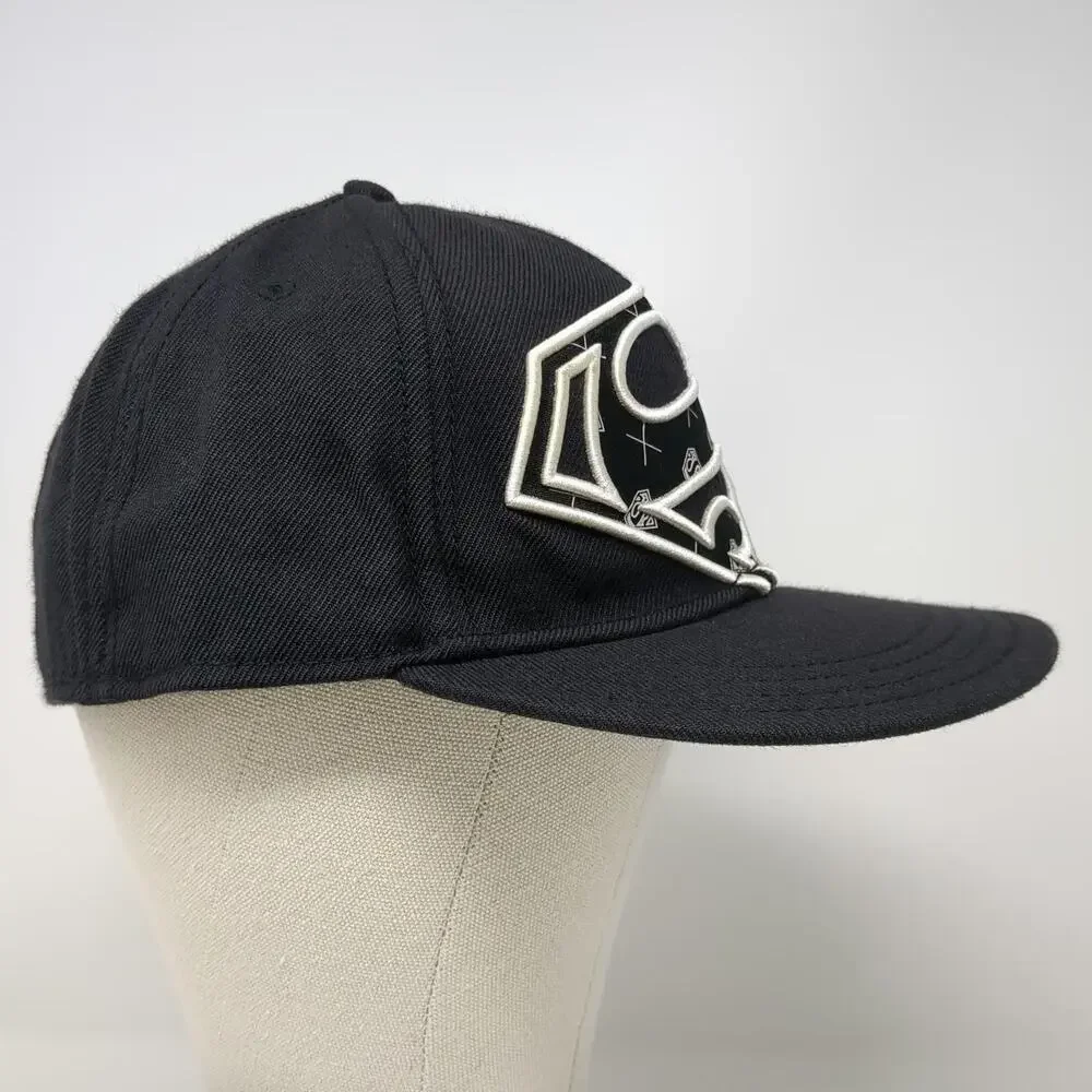Bioworld Baseball Cap Black M Superman Shield Raised Embroidery Stretch hat